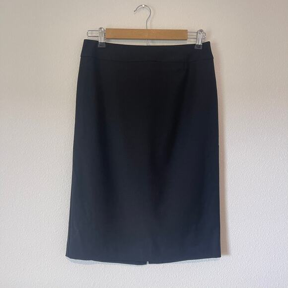 Talbots Black Pencil Skirt Womens 4 Lined Wool Blend Suiting Office Career Work - Picture 1 of 10